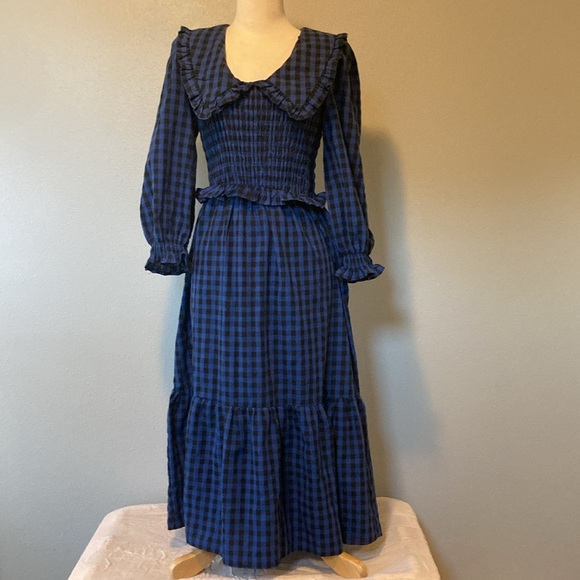 OPT Kobo Dress In Blue Gingham - Picture 6 of 8